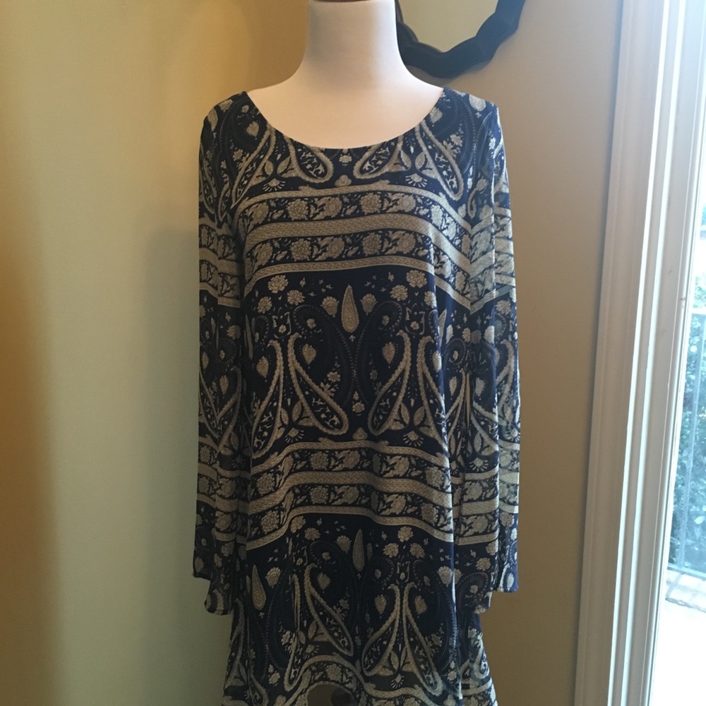 Boutique brand navy print dress